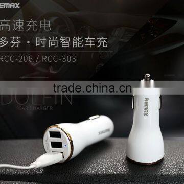 Remax 3.4A Fast Charging Dolfin Series Car Charger LED Light 3USB Ports Universal Car Charger For IOS/Android TB-0243