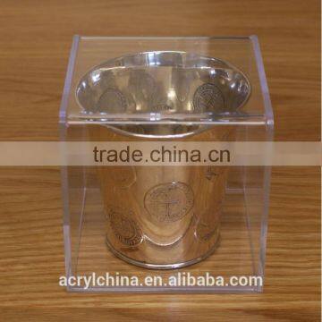 Gift Boxes 5 Sides Clear Acrylic Storage Cube Box Top Open photo-3