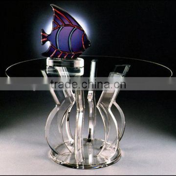 Clear Acrylic Round Shape Dinning Table