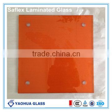 Decorative glass with patterns on back/laminated glass