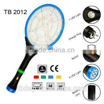 Dongyang TB-2015 mosquito swatter to Indonisia 7 LED light torch electronic bug zapper racket