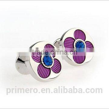 PRIMERO 2015 Fashion Jewelry Enamel Amethyst Cufflinks 925 Sterling Silver Cufflink Pattern Cufflinks French Cufflinks photo-2