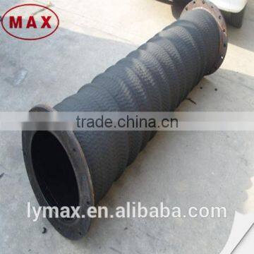 Wire braided flexible rubber suction hose pipe 600mm