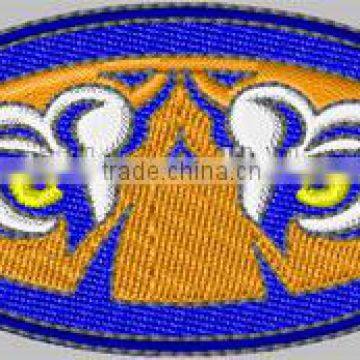 Small Tiger Head Iron on Embroidery Patch for Sale