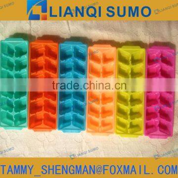 FDA Food Grade plastic ice cube tray mould with PP Colourful