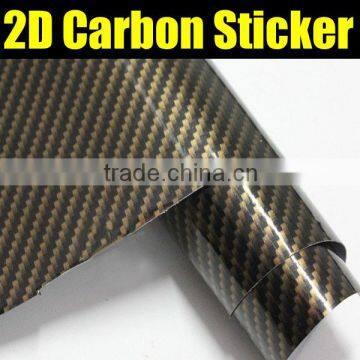 Wholesale 2D carbon fiber vinyl sticker, 2D carbon fiber