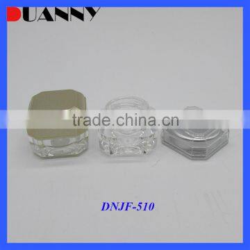China Wholesaler Supplier Face Cream Packing 5Ml 10Ml Square Acrylic Cream Jar Cosmetic Packaging Jars photo-2