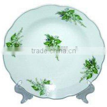 Floral round porcelain dinner plate