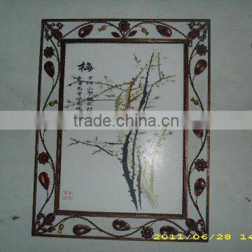 picture frame, wrought iron