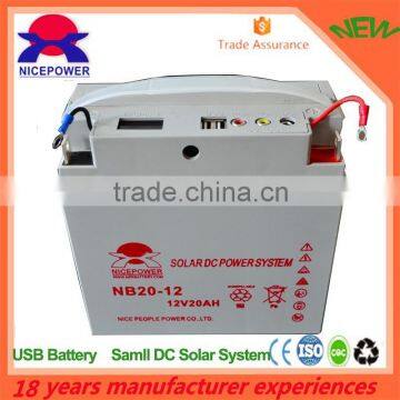 2015 year latest style home DC Solar power Station 12V20Ah