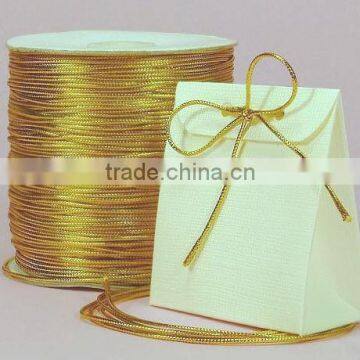 Gold/silver color metallic round elastic rubber string