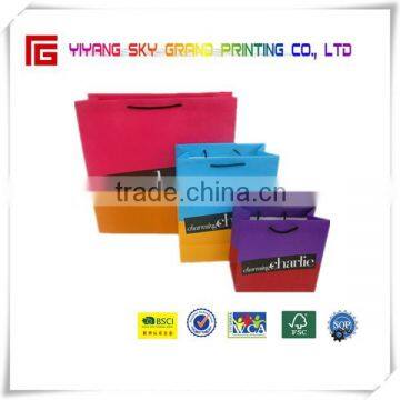 4 color printed matt lamination holiday paper bag