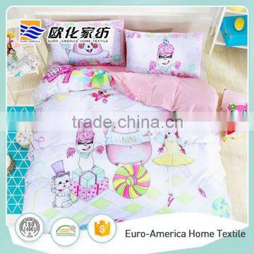 Cute Cartoon Kids Character Pattren Bedding Sheet Sets