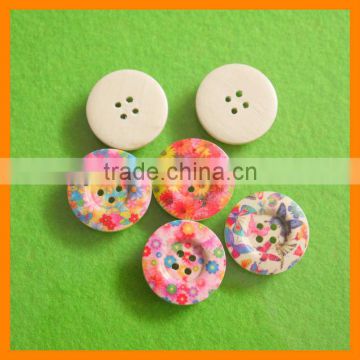 Nature Wood Button With Middle Deboss