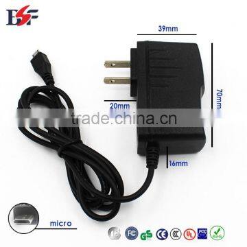 DC output type AC 5v1.5a power adapter with UL CE FCC CCC ROHS approved