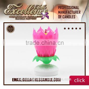 the Most Popular MUSIC Birthday Lotus Flower Candle Export in 2015 photo-3