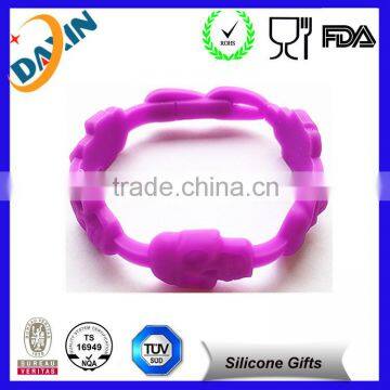 Promotional ink filled silicone bracelets slap bracelet custom wristband