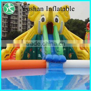 2016 best quality most popular large playground slide pool