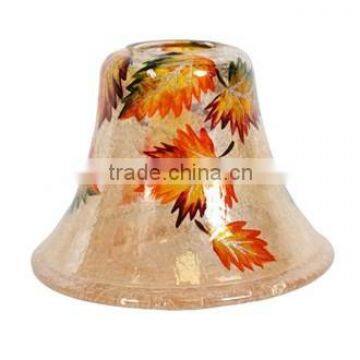 Amber leaves series colored candle glass lamp shade for home decoration