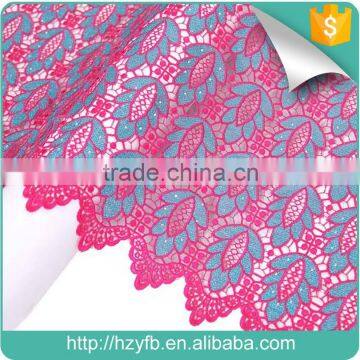 2016 High Quality Guipure Cord Lace Embroidery Fabric With Stones Latest Style Custom Lace Fabric for Wedding Dress