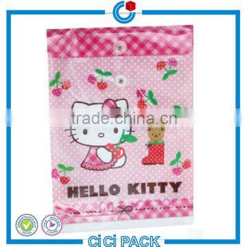 Lovely Printing Plastic Folder Bag