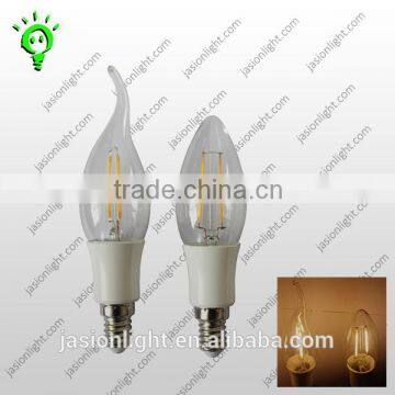 360deg. 2W 3W high lumen led filament candle bulb