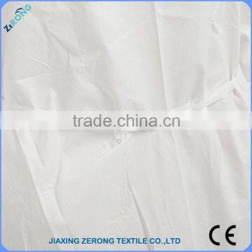 White Operation Sterilized Clothes Disposable Medical Surgical Gown With Kniting Sleeve