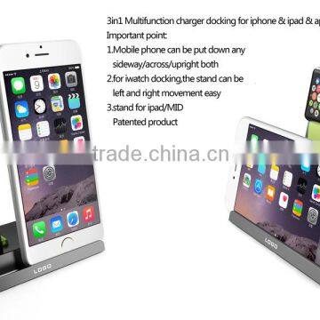 Golden Aluminium for Apple Watch Safe Charge Holder Stand Bracket/dock Build Cradle photo-5