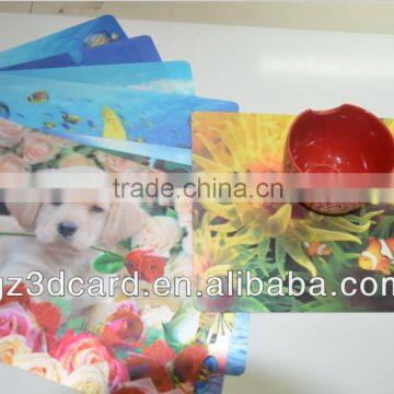 3D table mat with lenticular effect