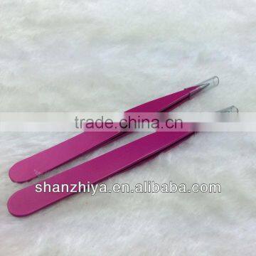 Coated Stainless Steel Eyebrow Tweezers