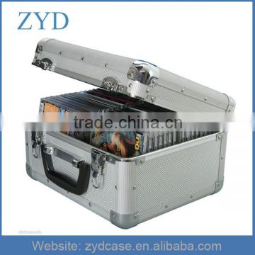 Hold 40 CDs In Jewel Case, Professional Silver Aluminum CD Flight Case ZYD-HZMdc007