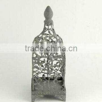 100134F- leaf-lanterned metal plant holder