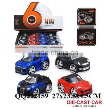 1:42 12pcs Pull back Metal car 4 styles,toys car for kids