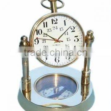 BRASS NAUTICAL TABLE CLOCK- FANCY GIFT TABLE CLOCK 2069