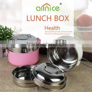 Allnice new design stainless steel protable thermos bento box/food lunch bento box with clamp for child