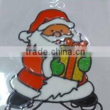 2015 wholesale Christmas Santa sticker/Christmas decorations