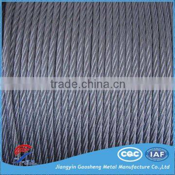 7x19 galvanized steel wire rope for elevator