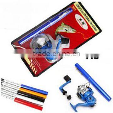 1 Meter Pen Style Fishing Rod Spinning Wheel Portable Mini Pen Fishing Rod Pole Kit H3 photo-2