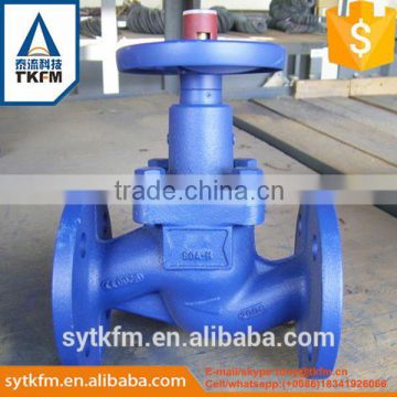 2015 TKFM hot sale gas medium DIN standard bellow seal 2'' 300lb wcb globe valve flanged bolted bonnet