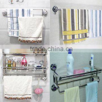 No drilling Bathroom Double Deck coat rack/towel rack/clothing rack/bathroom rack towel rack