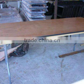 rectangular 30*72" wood wedding banquet folding table