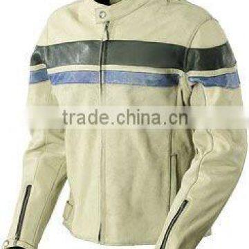 Mens Semi Motorbike Leather Jacket