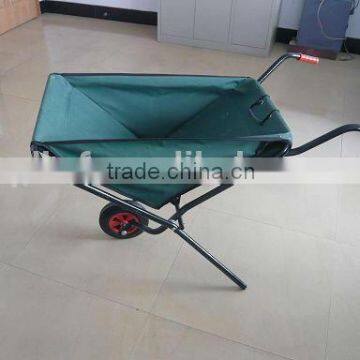 Folding Dump Garden Cart Outdoor Utility Lawn Wheelbarrow photo-2