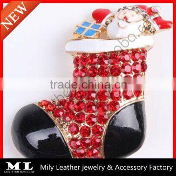 2014 new fashion christmas bag brooch supplier