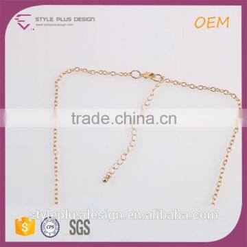 N72165I01 Small Quantity Acceptable Zinc Alloy Statement Thick Cheap Gold Teething Tassel Stainless Steel Necklace Jewelry photo-4