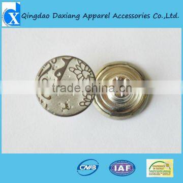 new designed anti-copper tin shank jeans button