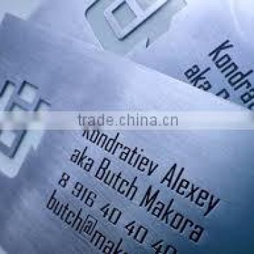 Factory price etched metal card, metal business cards, metal playing card