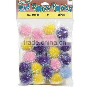 Big Value 1''Irid Pom poms