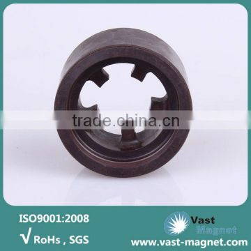 Gear shaped plastic injection ferrite magnets