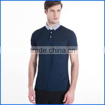 Fashionable double collar polo shirt or double button collar shirt and blank polo design for men